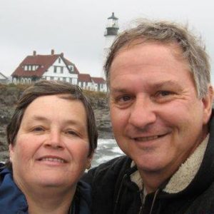 Greg and Donna Pierce, in 2008, in between cancer procedures, enjoying a trip to Portland, Maine.